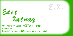 edit kalnay business card